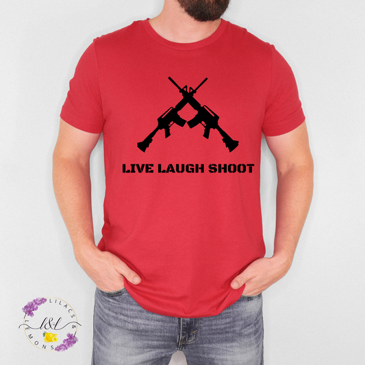 Live Laugh Shoot Men Shirt